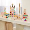 Excellerations® Macaron and Wood Gem Blocks - 85pcs with 2 Trays