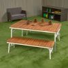 Environments® Outdoor Aluminum Picnic Table and 2 Benches