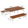 Environments® Outdoor Aluminum Picnic Table and 2 Benches
