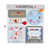 Excellerations® PlayGenius™ Community Helpers Wall Panel Hospital