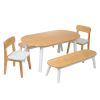 Environments® Milestones™ Bamboo Oval Table with 2 Benches and 2 Chairs