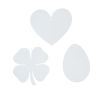 Colorations® Decorate Your Own Seasonal Paper Shapes Kit – Hearts, Shamrocks and Eggs (Set of 72)