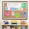 Colorations® Decorate Your Own Seasonal Paper Shapes Kit – Hearts, Shamrocks and Eggs (Set of 72)