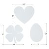 Colorations® Decorate Your Own Seasonal Paper Shapes Kit – Hearts, Shamrocks and Eggs (Set of 72)
