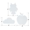 Colorations® Decorate Your Own Back-to-School Paper Shapes Kit – Owls, Clouds and Apples (Set of 72)