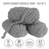 Colorations® Super Chunky Chenille Yarn, Warm Gray - Set of 3