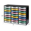 Really Good Stuff® Black 27-Slot Mail Center With Bold Vibes Trays