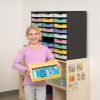 Really Good Stuff® Black 27-Slot Mail Center With Bold Vibes Trays