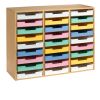 Really Good Stuff® Bamboo 27-Slot Mail Center With Bold Vibes Trays