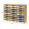 Really Good Stuff® Bamboo 27-Slot Mail Center With Bold Vibes Trays