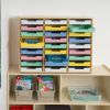 Really Good Stuff® Bamboo 27-Slot Mail Center With Bold Vibes Trays
