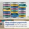 Really Good Stuff® White 27-Slot Mail Center With Bold Vibes Trays