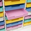 Really Good Stuff® White 27-Slot Mail Center With Bold Vibes Trays