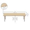 Environments® 30" x 72" Rectangle Activity Table with Adjustable Chunky Legs - Maple/Maple