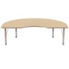 Environments® 48" x 72" Kidney Activity Table with Adjustable Chunky Legs - Maple/Maple