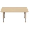Environments® 30" x 48" Rectangle Table with Adjustable Chunky Legs - Maple/Maple