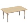 Environments® 30" x 48" Rectangle Table with Adjustable Chunky Legs - Maple/Maple