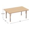 Environments® 30" x 48" Rectangle Table with Adjustable Chunky Legs - Maple/Maple