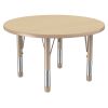 Environments® 36" Round Activity Table with Adjustable Chunky Legs - Maple/Maple