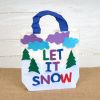 Colorations® Winter Felt and Foam Tote Bag Craft Kit - Makes 12 Crafts