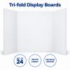 Colorations® White Tri-Fold Project Display Boards - Set of 24