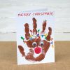 Colorations® Holiday Reindeer Handprint Card Craft Kit - Makes 24 Crafts
