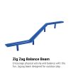 Outdoor Zig Zag Balance Beam in Blue - Playground Equipment