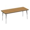 30" x 72" Rectangle Table, Oak/Black