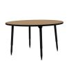 48" Round Table - Pasadena Oak/Black