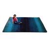 Water Stripes Carpet Blue - 6' X 9', Rectangle