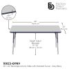 30" x 60" Rectangle Activity Table with Adjustable Swivel Glide Legs - Gray/Navy