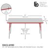 30" x 60" Rectangle Activity Table with Adjustable Swivel Glide Legs - Gray/Red