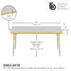 30" x 60" Rectangle Activity Table with Adjustable Swivel Glide Legs - Gray/Yellow