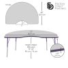48" x 72" Kidney Activity Table with Adjustable Swivel Glide Legs - Gray/Purple