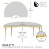 48" x 72" Kidney Activity Table with Adjustable Swivel Glide Legs - Gray/Yellow