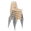 16" Black Stack Chair with Swivel Glides, 6-Pack - Sand