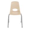 16" Black Stack Chair with Swivel Glides, 6-Pack - Sand