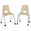 18" Mobile Chair with Casters, 2-Pack - Sand