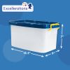 Clear Storage Bins Set of 4 Large