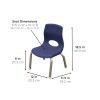 Angeles® MyPosture™  Plus 8" Chair - Set of 4 - Navy