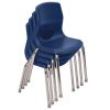Angeles® MyPosture™ Plus 14" Chair - with Chrome Legs - Set of 4 - Navy