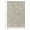 Shine On 5'4" x 7'8" area rug in color Linen