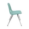 18" Stack Chair with Swivel Glides, 4-Pack-Seafoam