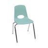 18" Stack Chair with Swivel Glides, 4-Pack-Seafoam