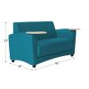 Pro Series Upholstered Common Area Sofa with Tablet - Teal