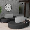 Pro Series Connect Curved Wavelet Seating, 7-Piece Set - Black/Gray