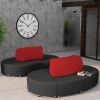 Pro Series Connect Curved Wavelet Seating, 7-Piece Set - Crimson/Black
