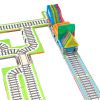 Magnetic Tile Toppers - Train Tracks - 36pcs