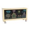 Environments® SmartSwitch Storage - Mobile 24" 2-Shelf - Black Board/White Board - Assembled