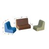 Happy Hangout Small Contour Seating Set of 3 - Woodland
